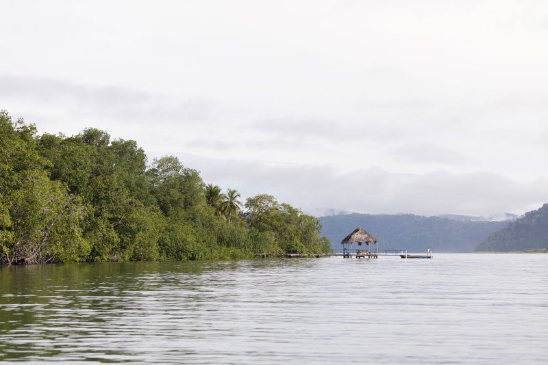 Uitzicht vanaf luxe lodge in Costa Rica