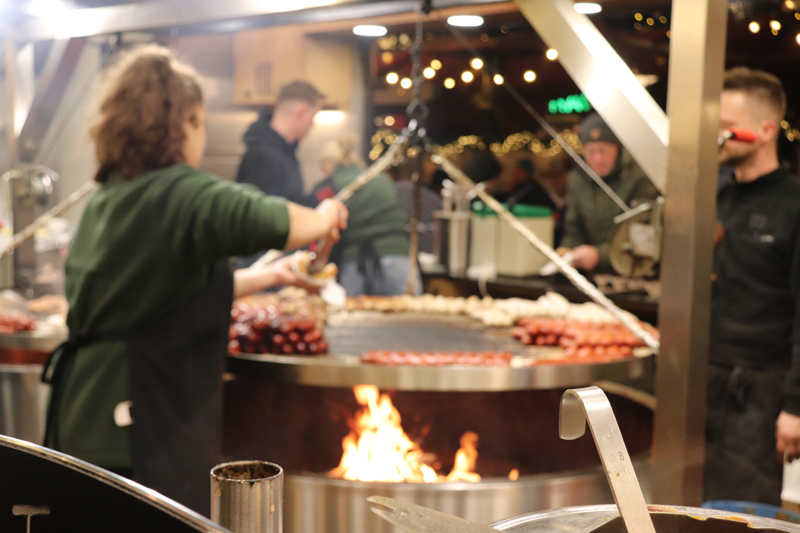 Bratwurst Kerstmarkt Frankfurt
