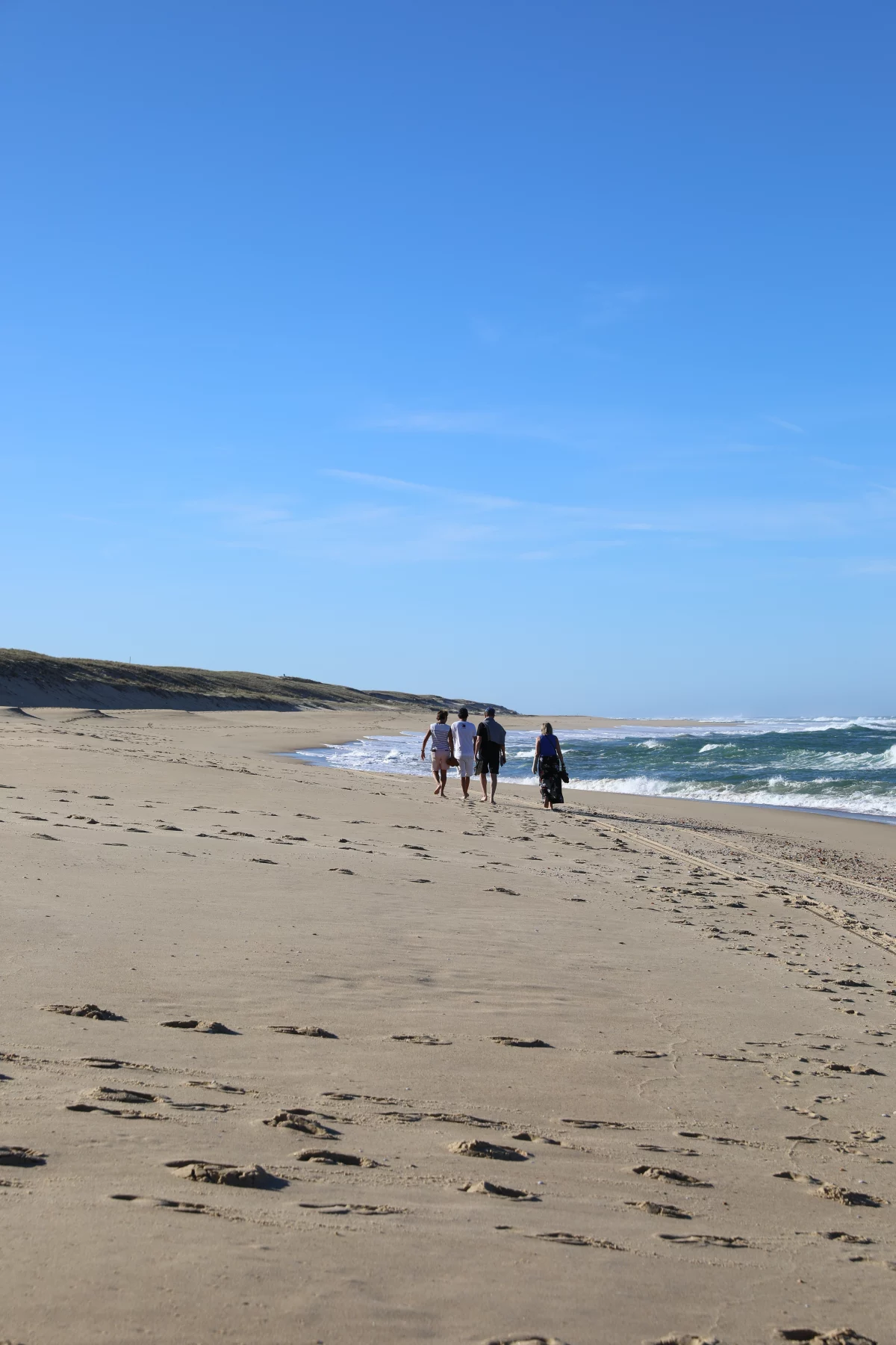 Breed Atlantisch strand aan de westkant van Cap Ferret