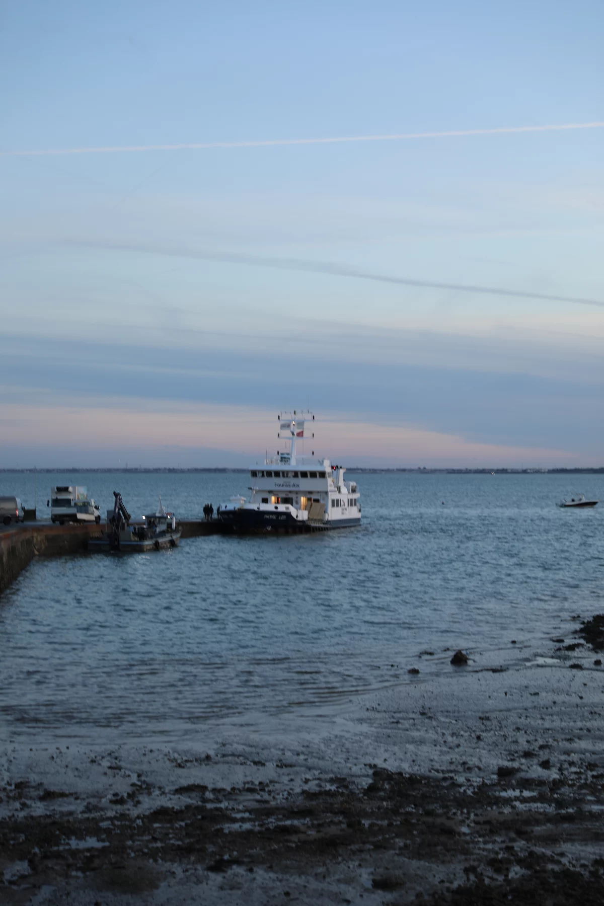Boot bij Fouras voor de overtocht naar Île d’Aix