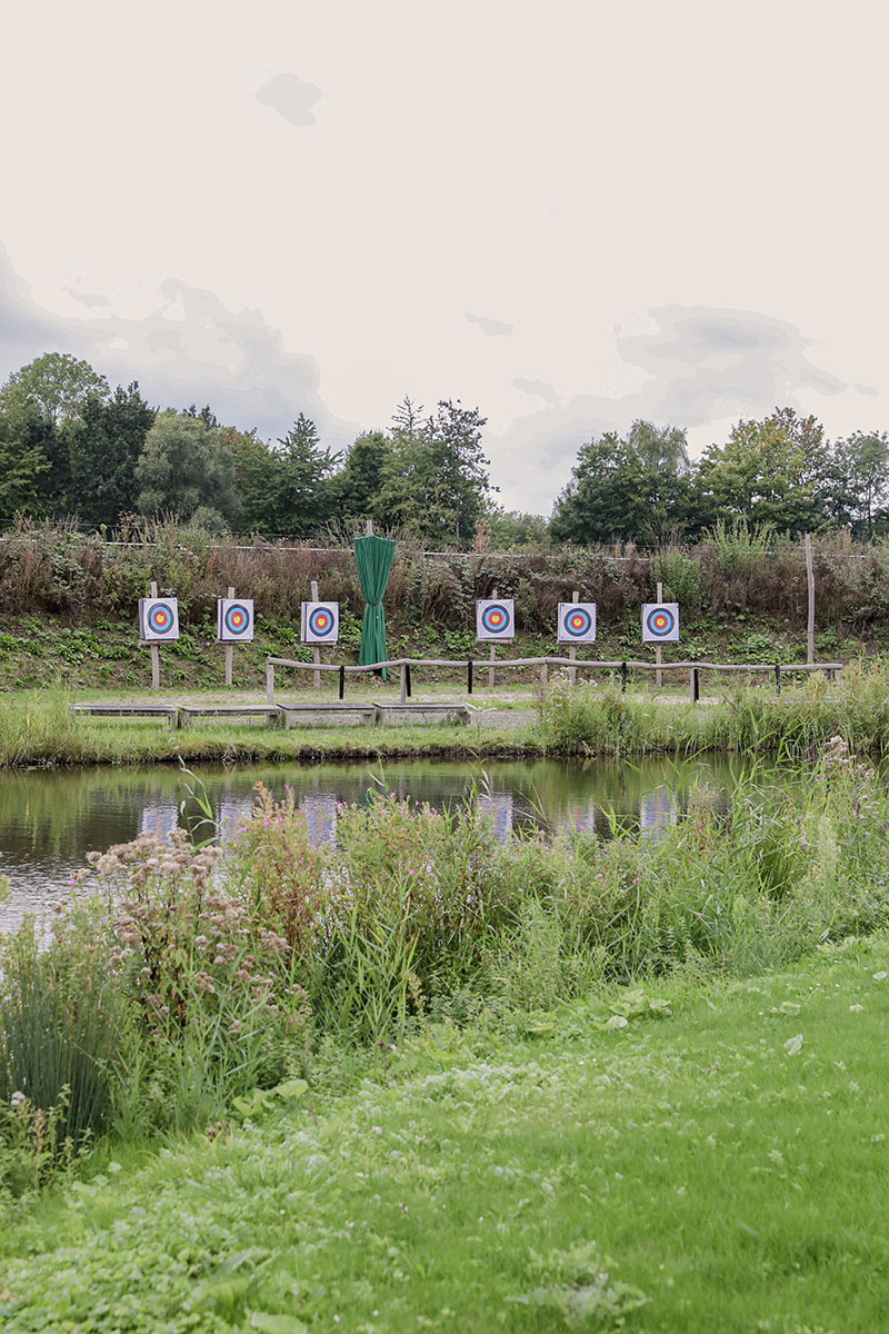 Driving range met doelen op Harderwold
