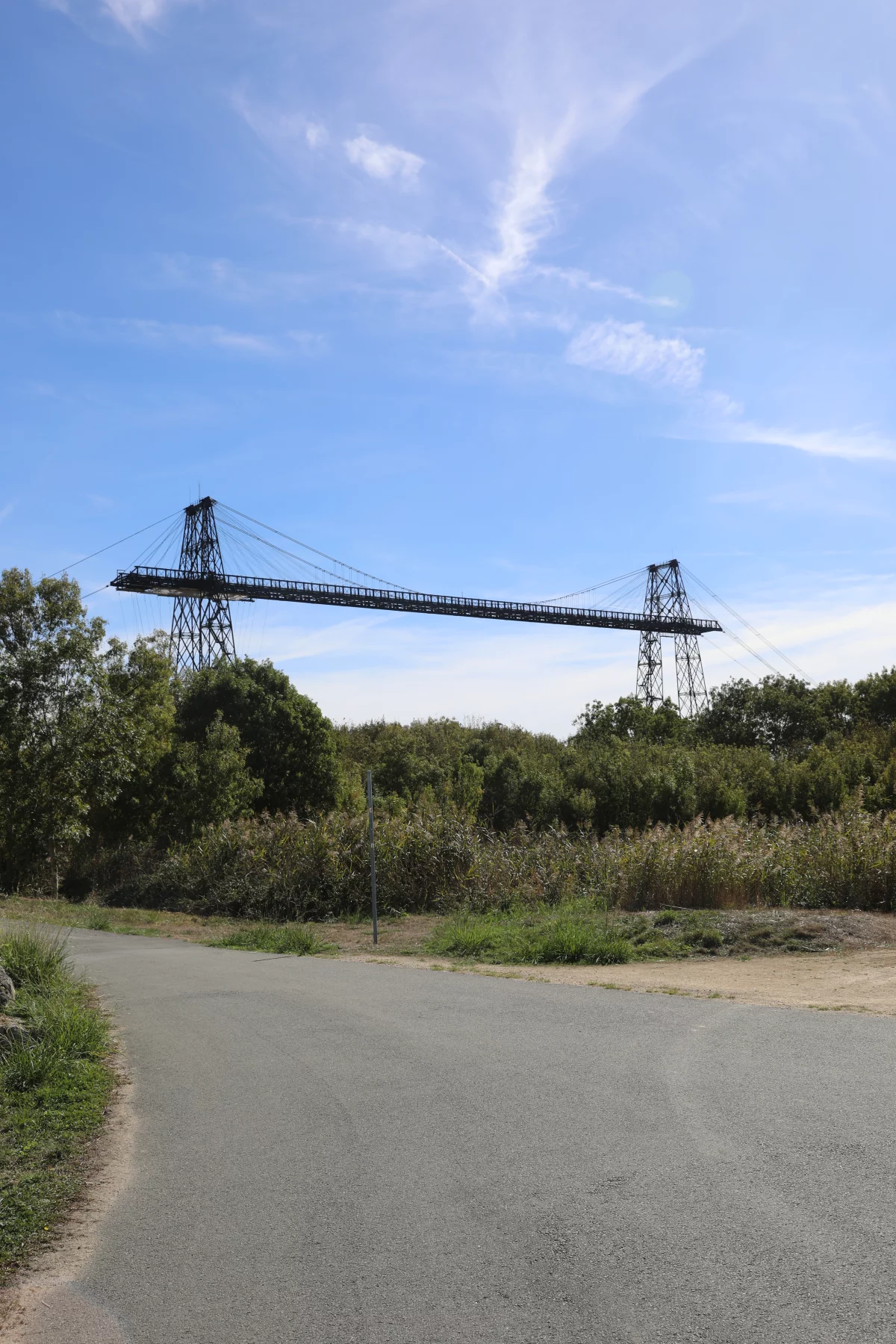 Pont Transbordeur bij Rochefort vanaf de toegangsweg