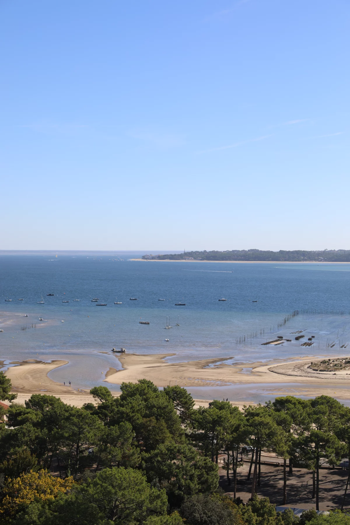Panoramisch uitzicht over Cap Ferret en het Bassin d’Arcachon vanaf de vuurtoren